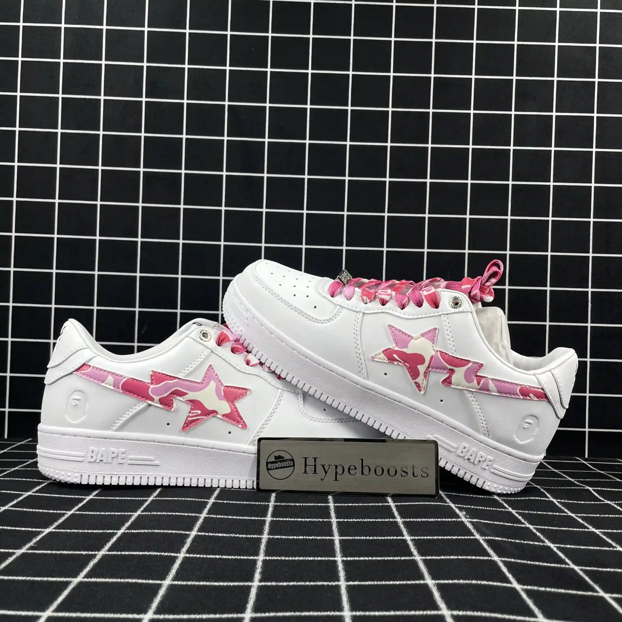 A Bathing Ape Bape Sta Low White ABC Camo Pink Replica