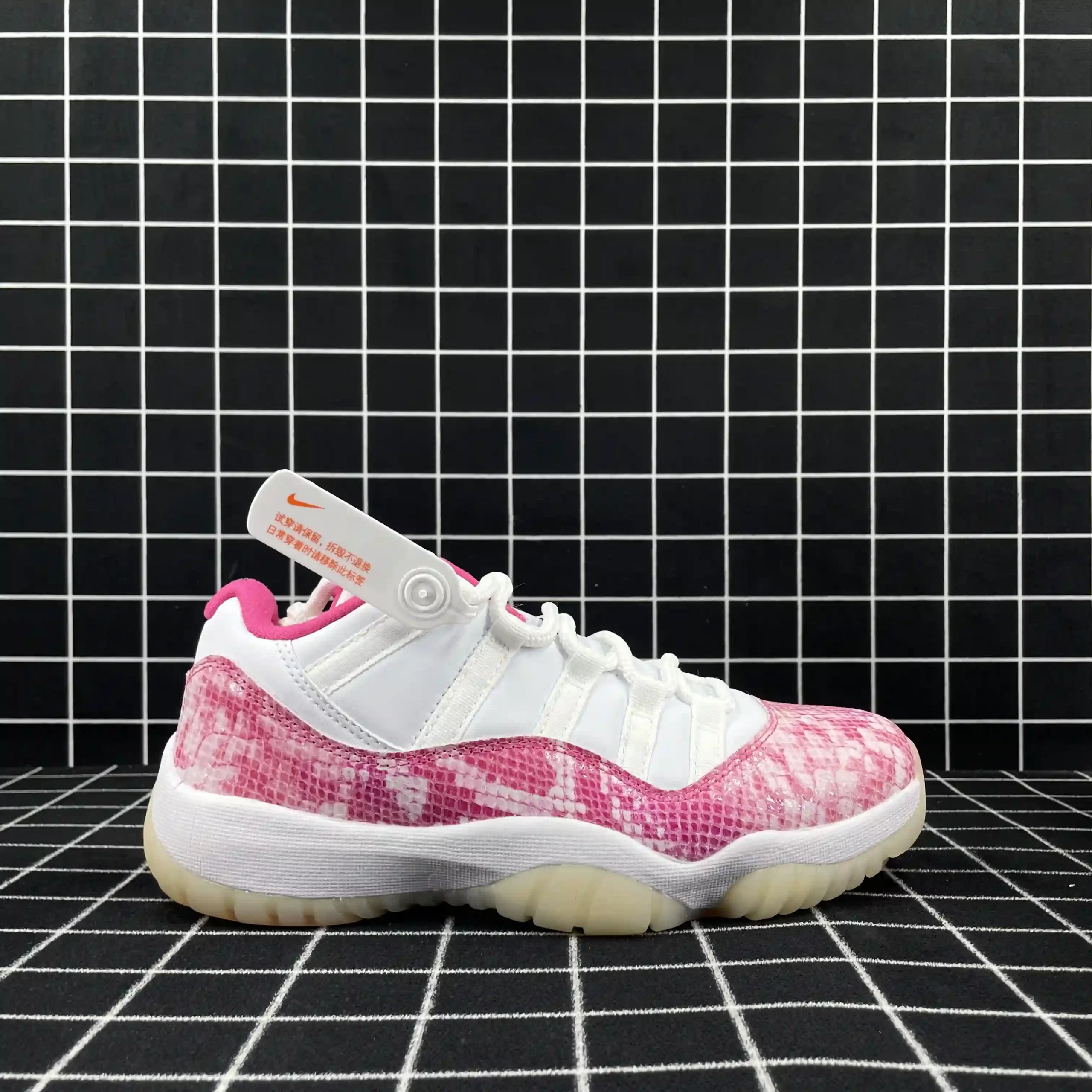 Jordan 11 Retro Low Pink Snakeskin Replica