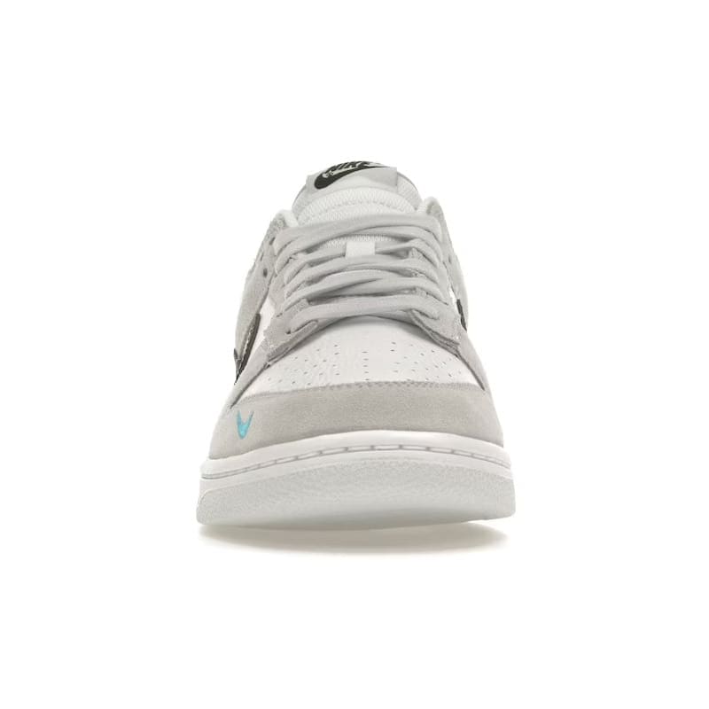 Nike Dunk Low White Grey Navy Aqua Mini Swoosh Replica