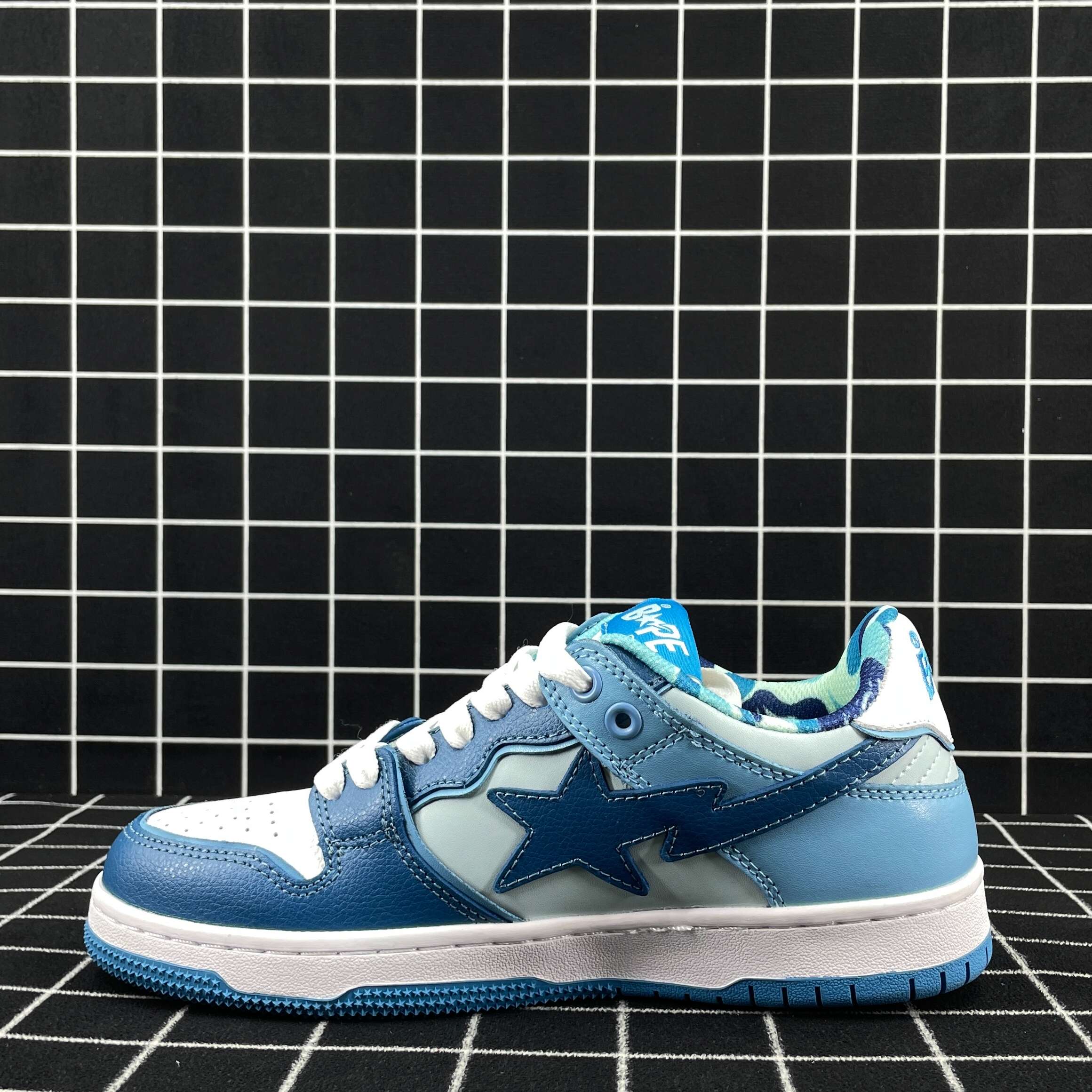 A Bathing Ape Bape Sk8 Sta ABC Camo Blue (2022) Replica