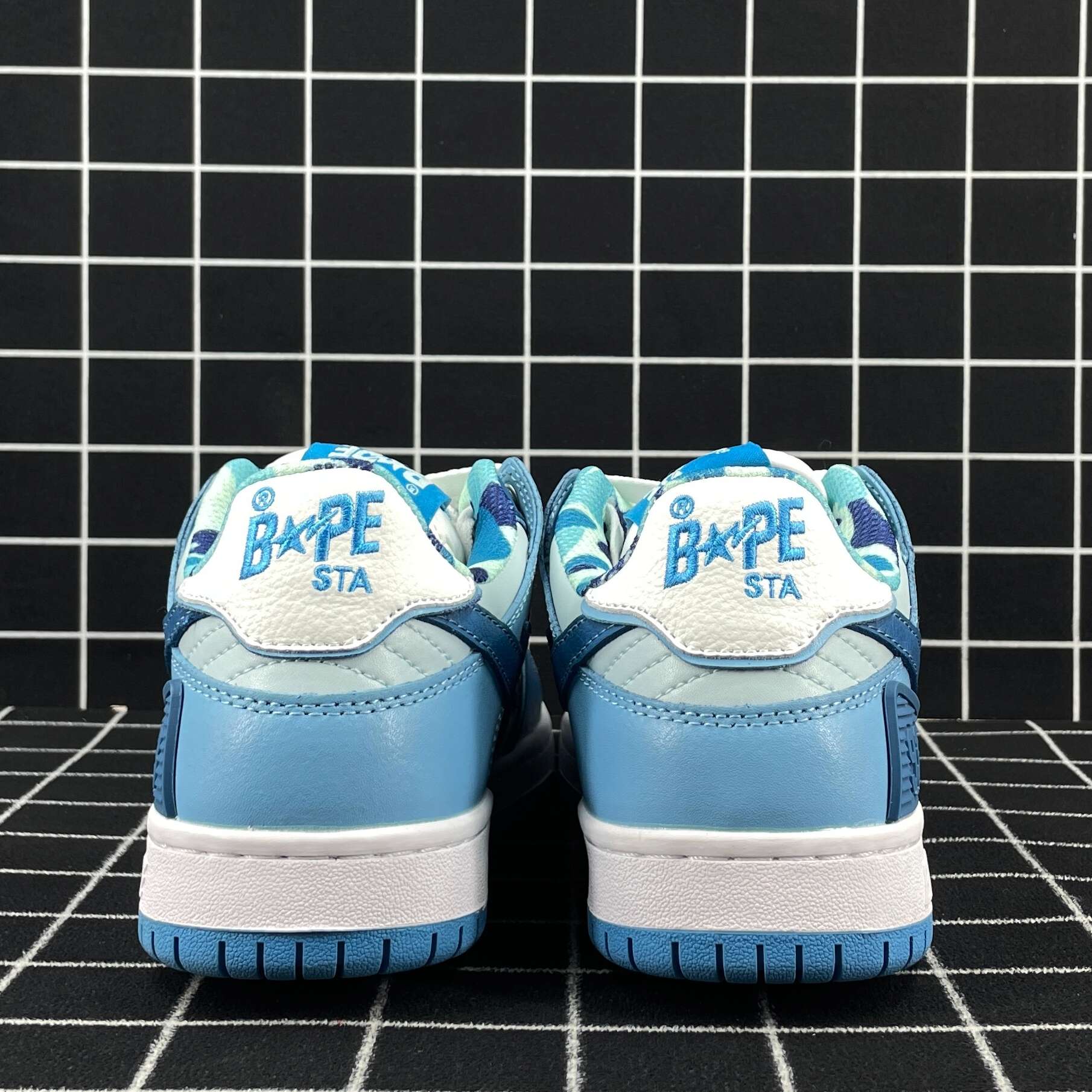 A Bathing Ape Bape Sk8 Sta ABC Camo Blue (2022) Replica