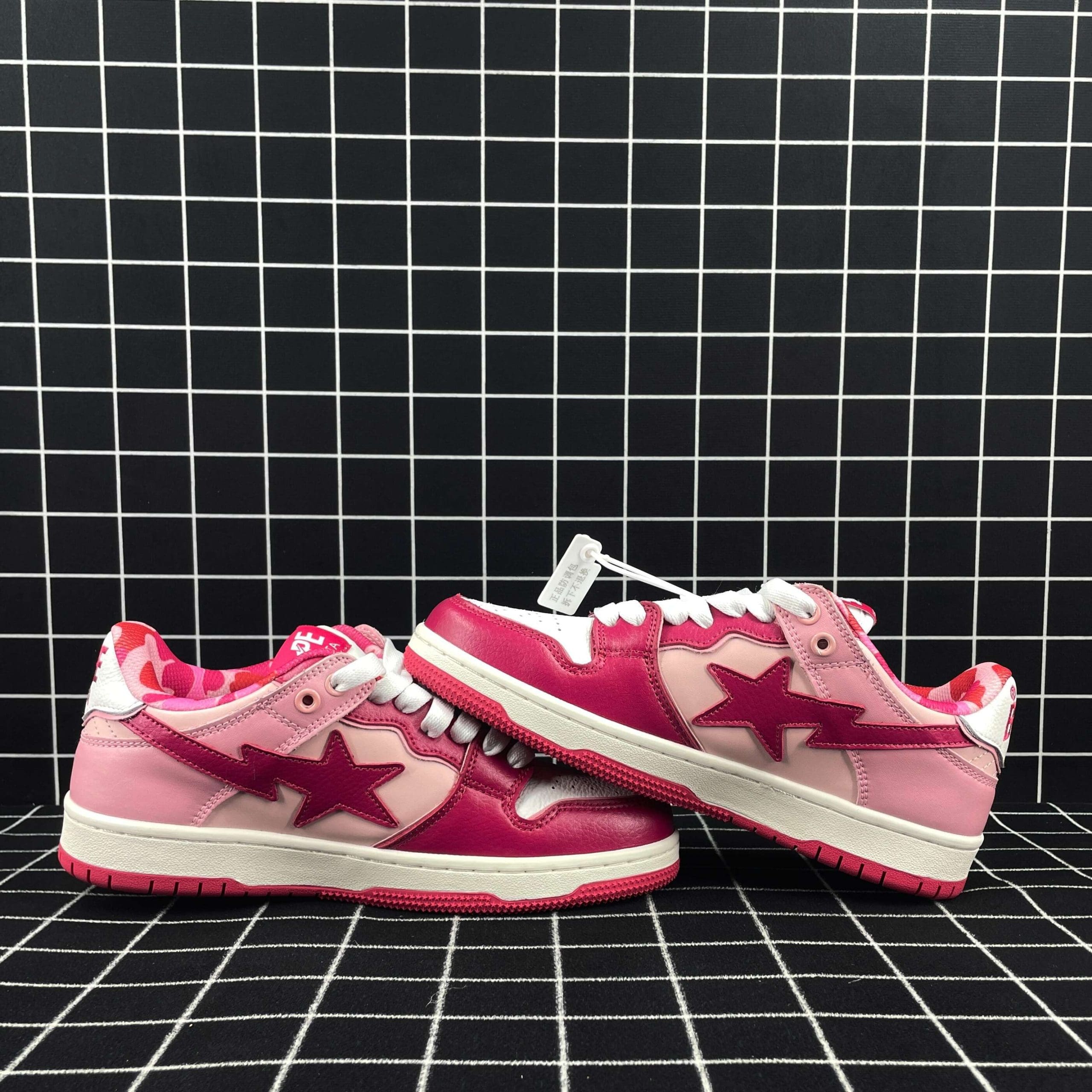 A Bathing Ape Bape Sk8 Sta ABC Camo Pink (2022) Replica