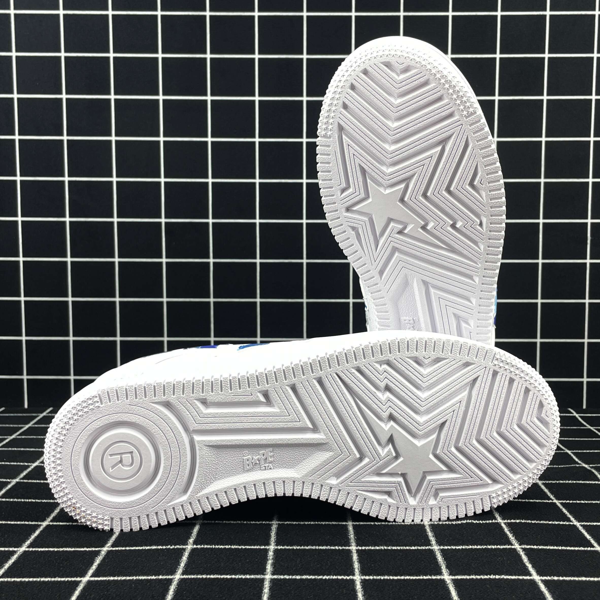 A Bathing Ape Bape Sta Low White ABC Camo Blue Replica