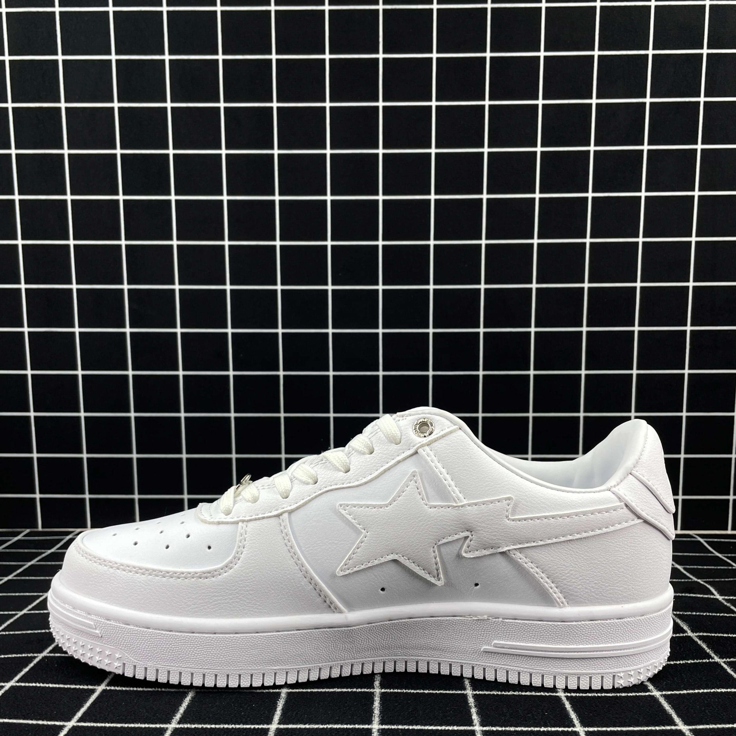 A Bathing Ape Bape Sta Low White Leather (2020) Replica