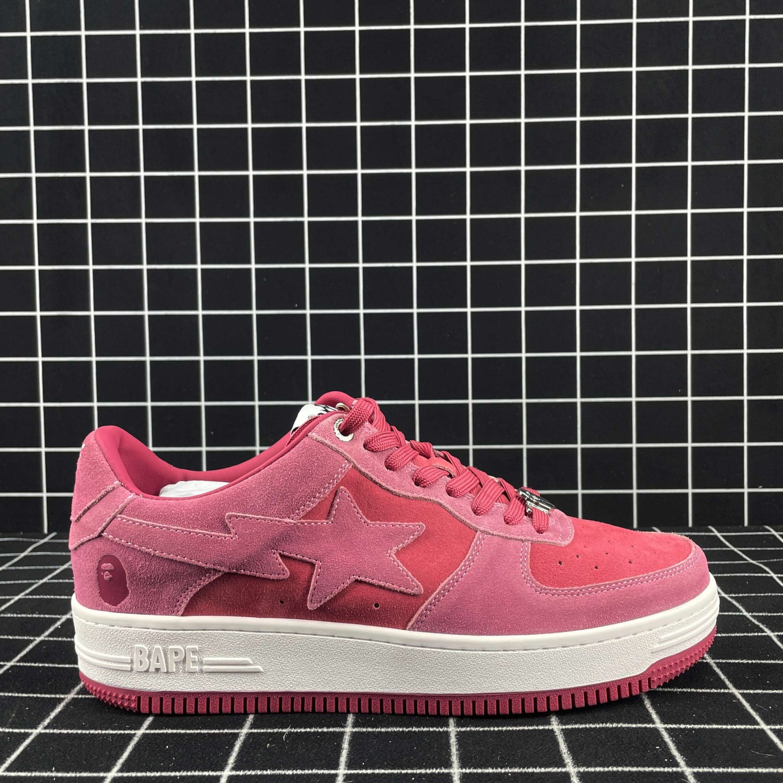 A Bathing Ape Bape Sta Pink Suede Replica