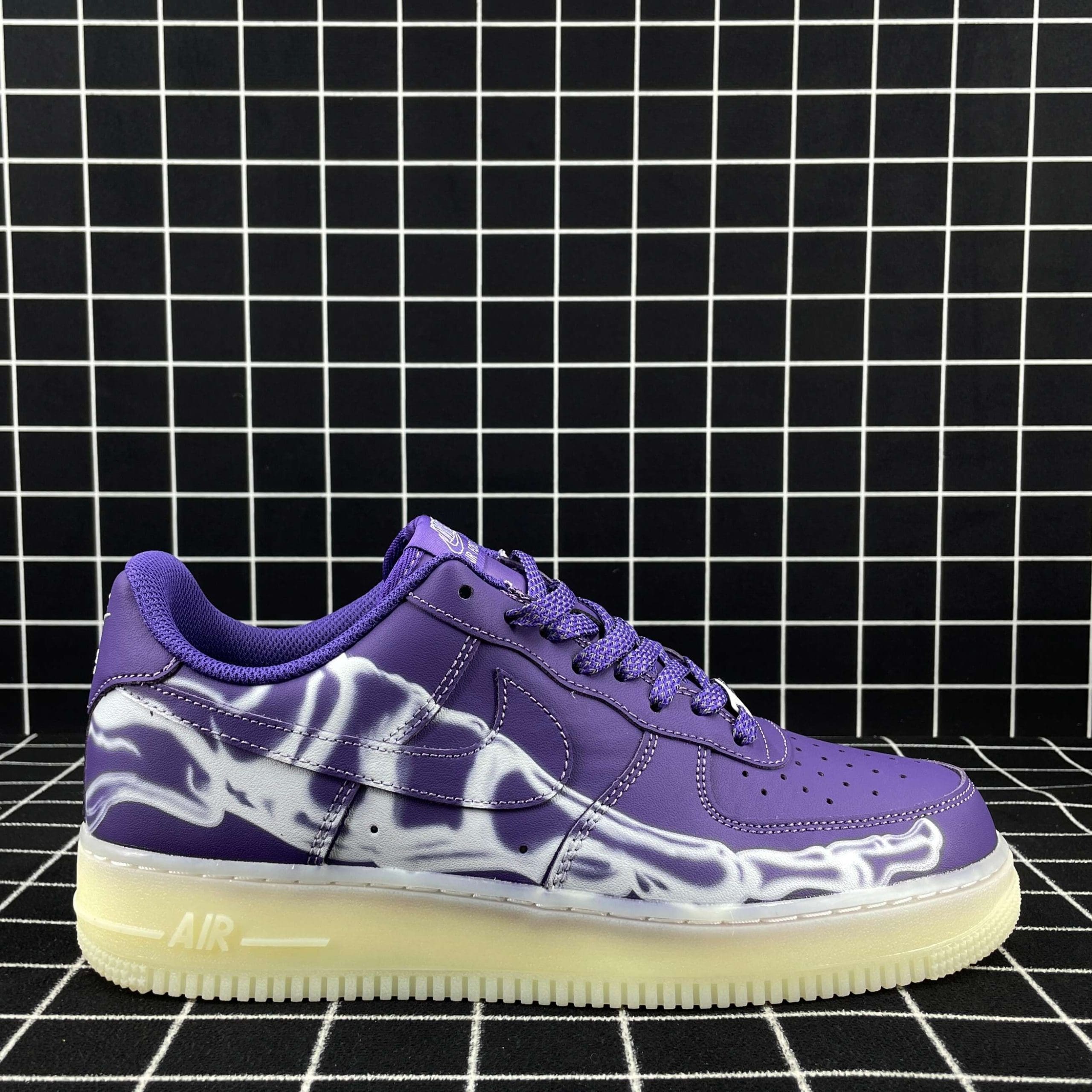 Air Force 1 Low Purple Skeleton Replica