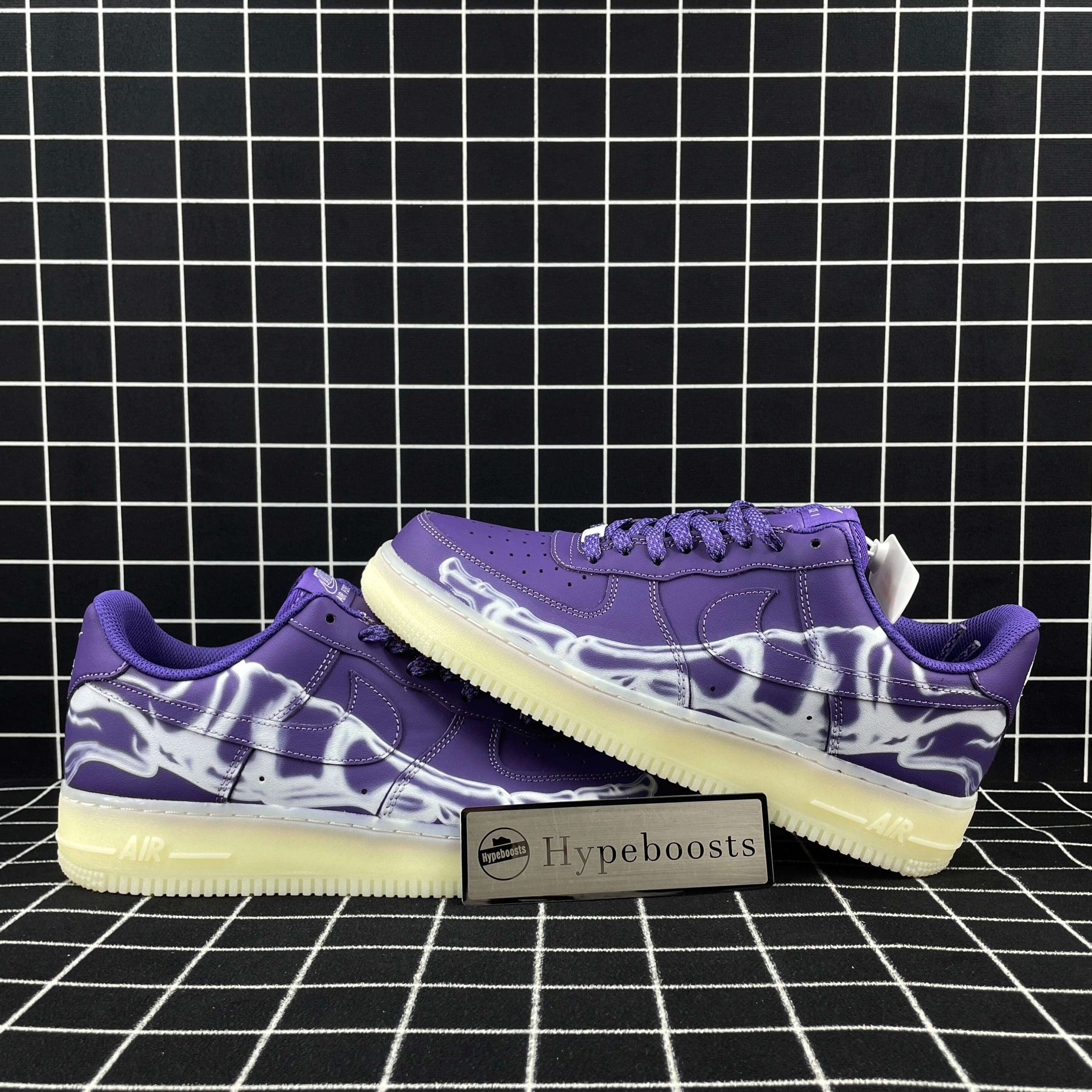 Air Force 1 Low Purple Skeleton Replica