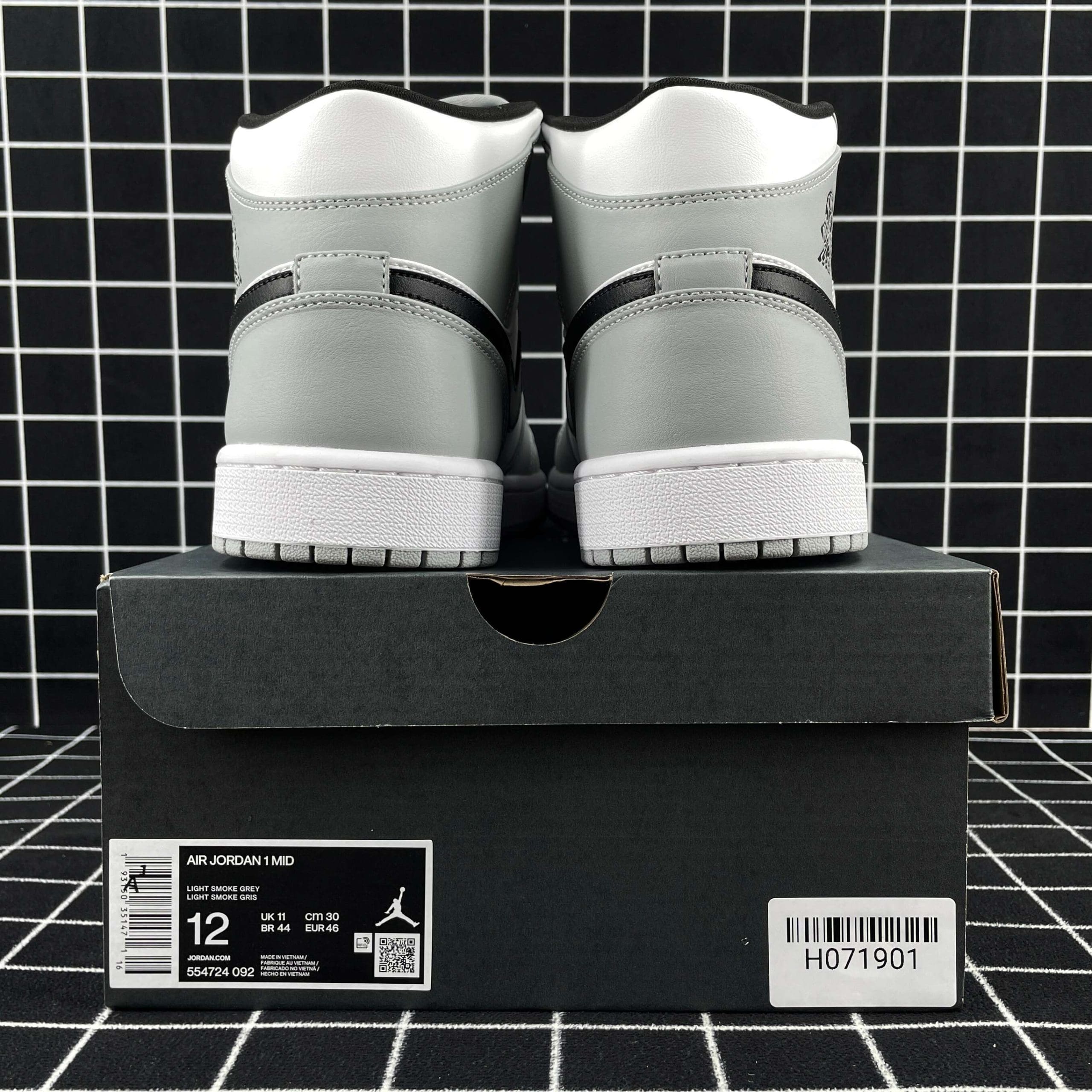 Air Jordan 1 Mid Light Smoke Grey Replica