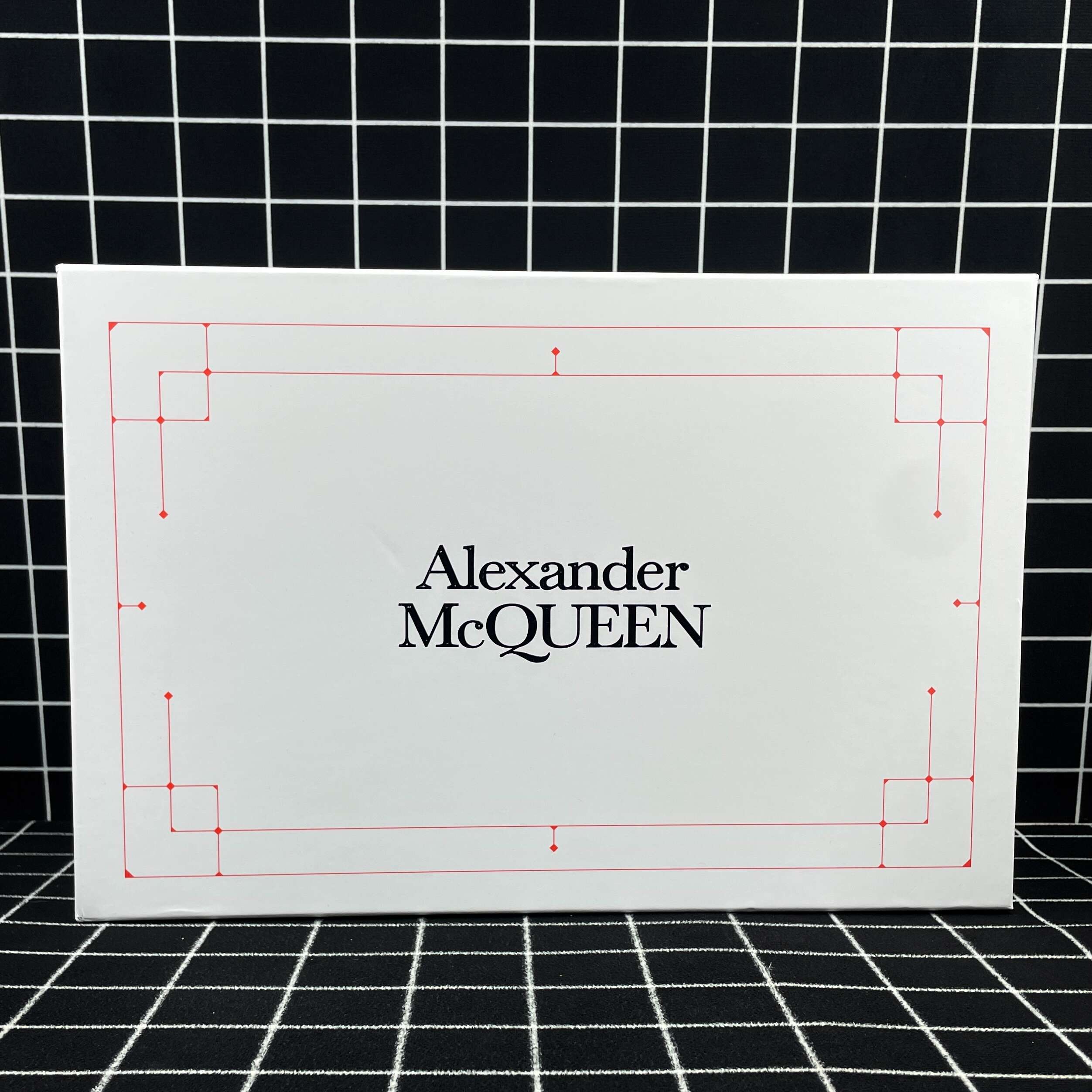 Alexander McQueen Oversized Sneaker White Smooth Calf Leather with Red Suede Heel Replica