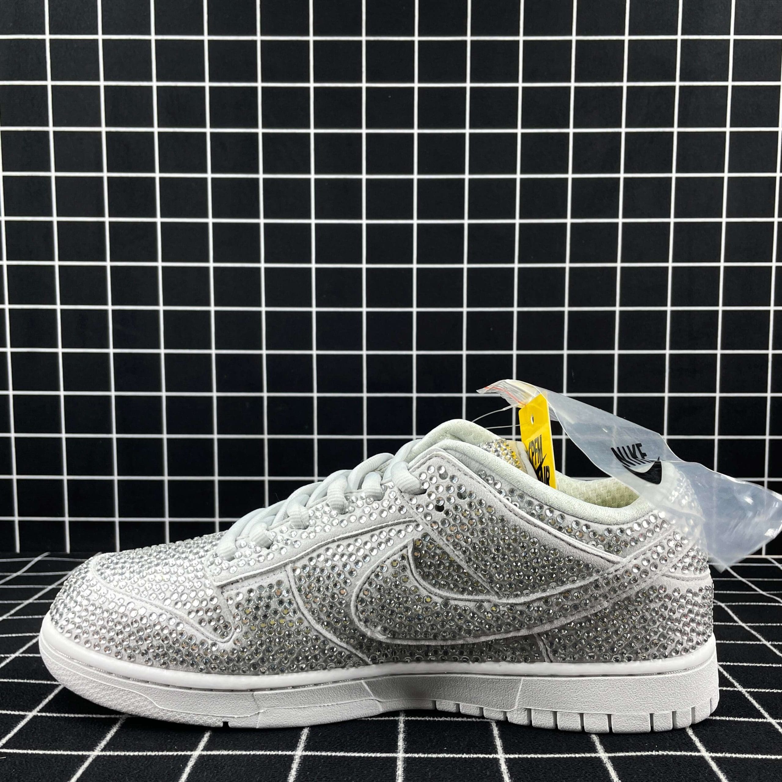 Cactus Plant Flea Market x Swarovski x Dunk Low Pure Platinum Replica