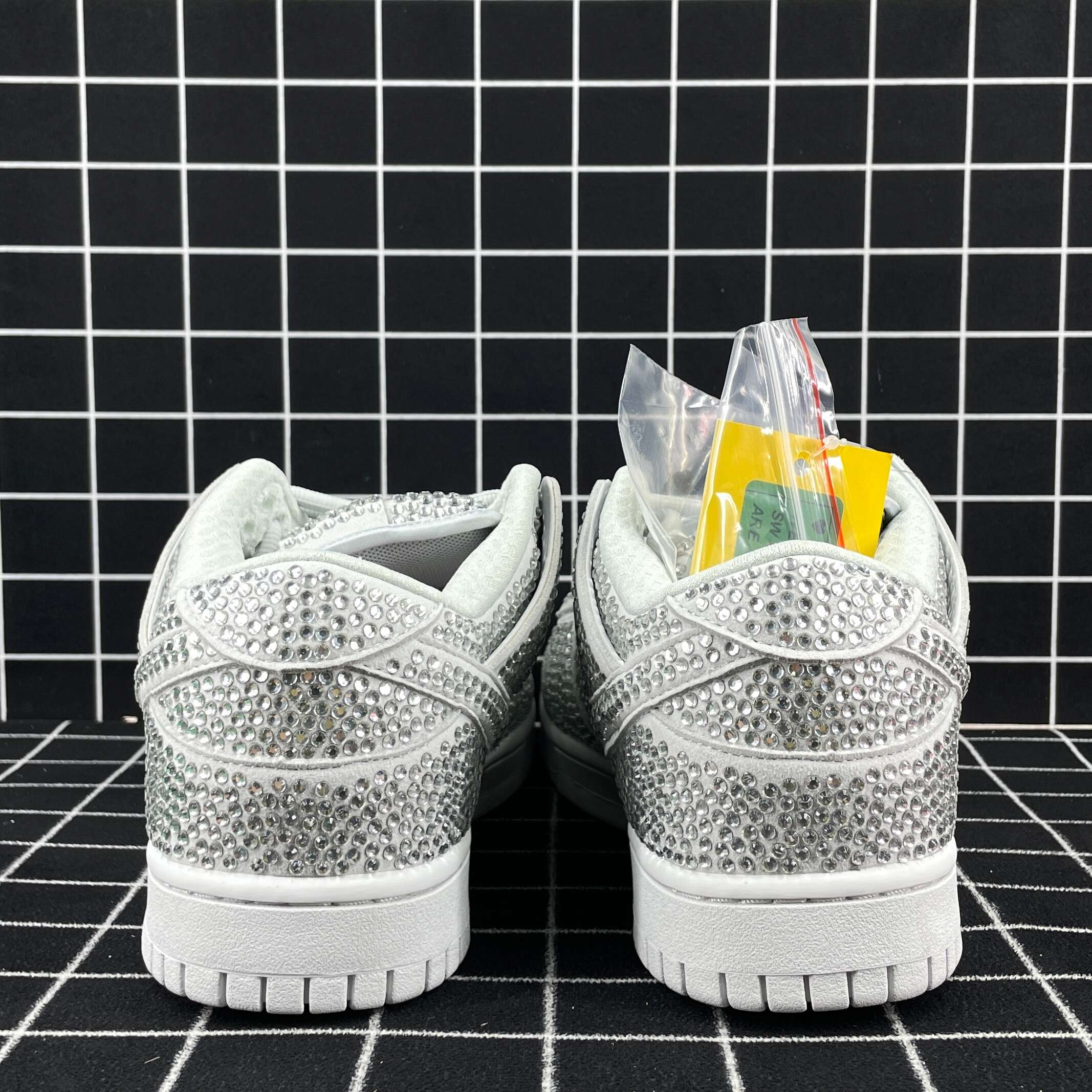 Cactus Plant Flea Market x Swarovski x Dunk Low Pure Platinum Replica