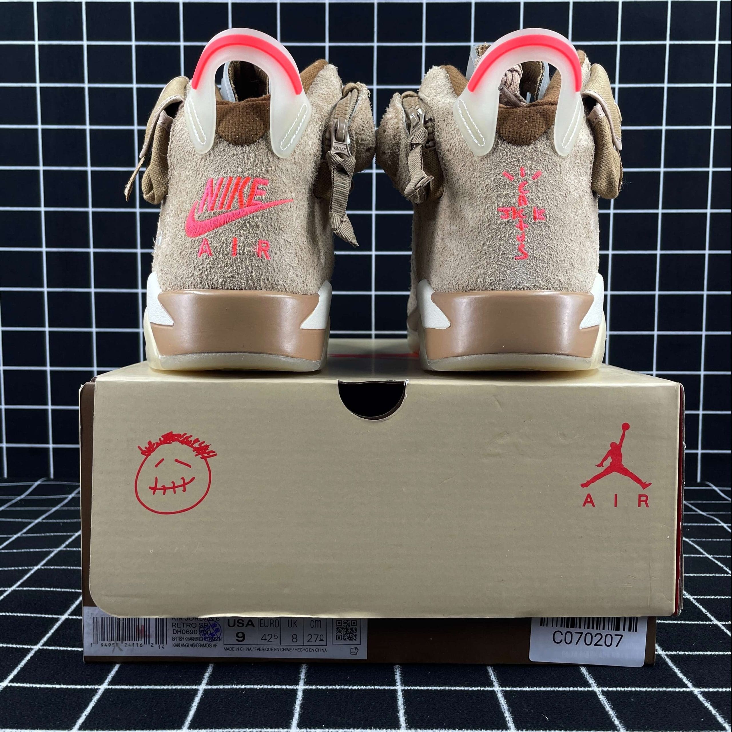 Travis Scott x Air Jordan 6 Retro British Khaki Replica