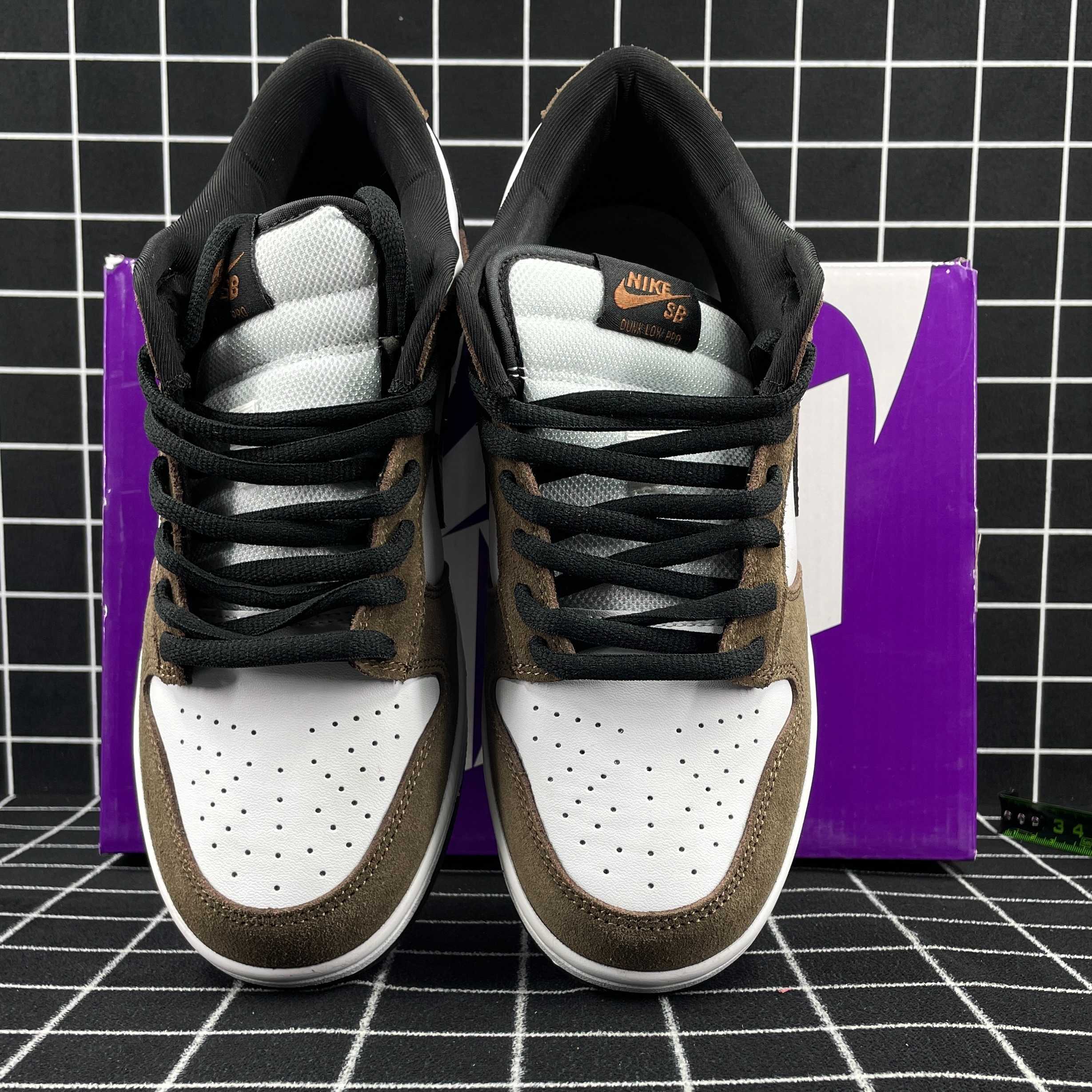 Nike SB Dunk Low White Black Trail End Brown Replica