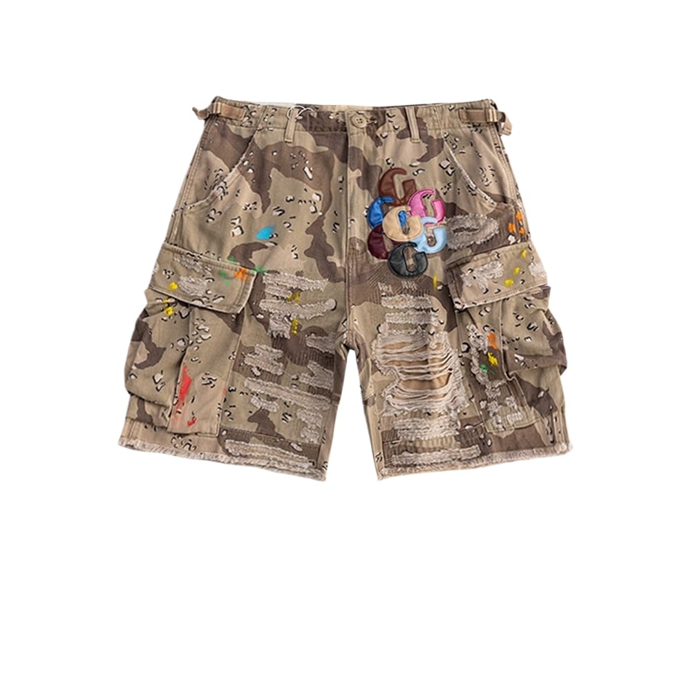 Gallery Dept Fog Distressed Camo Shorts