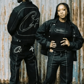 Corteiz Embroidered Five-Pointed Star Denim