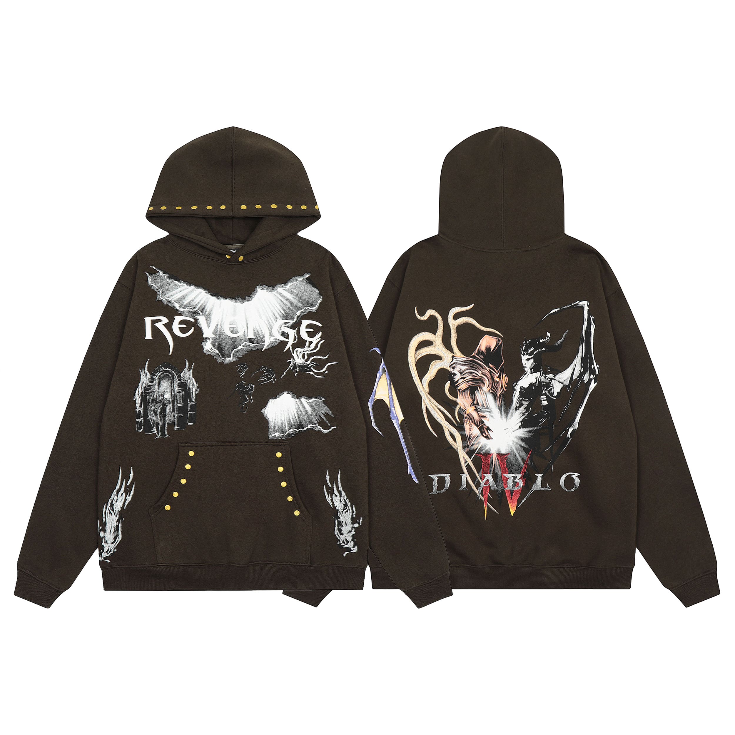 Revenge Keel Smoke Skull Hoodie