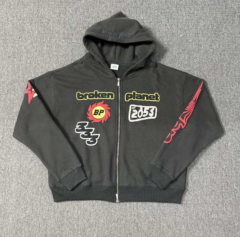 Broken Planet Puff Print Hoodie 1