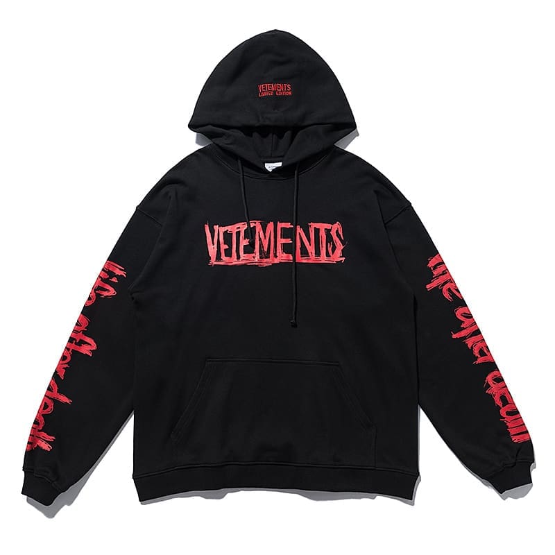 Vetements Express Letter Print Hoodie