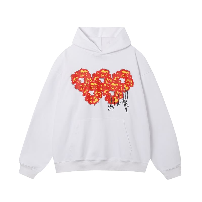 Denim Tears Flame Wood Cotton Hoodie