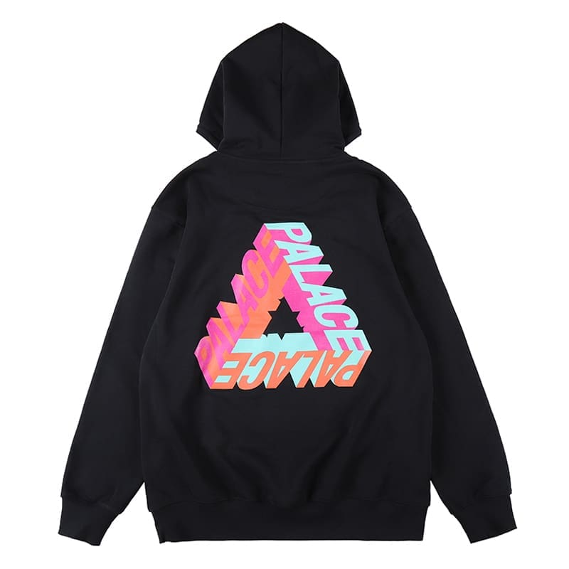 European Skateboard Triangle Print Hoodie