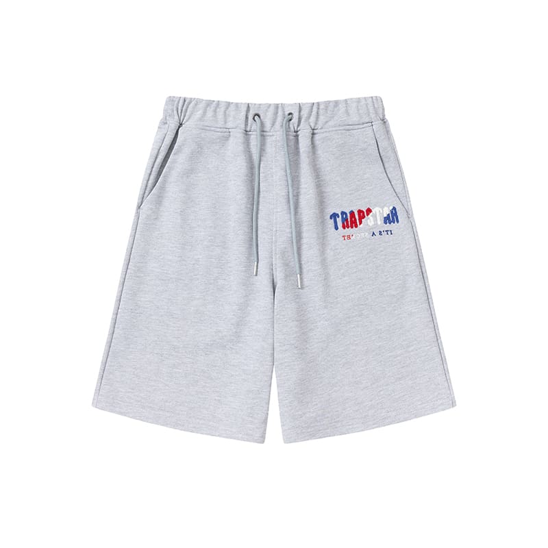 Trapstar Blue Red Towel Embroidery Tee & Shorts Set