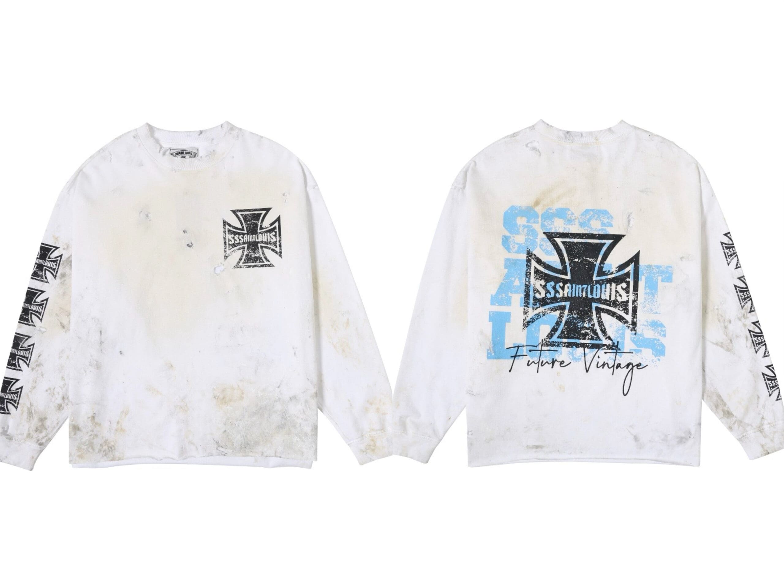 sssaint L**is street graffiti long sleeve tee