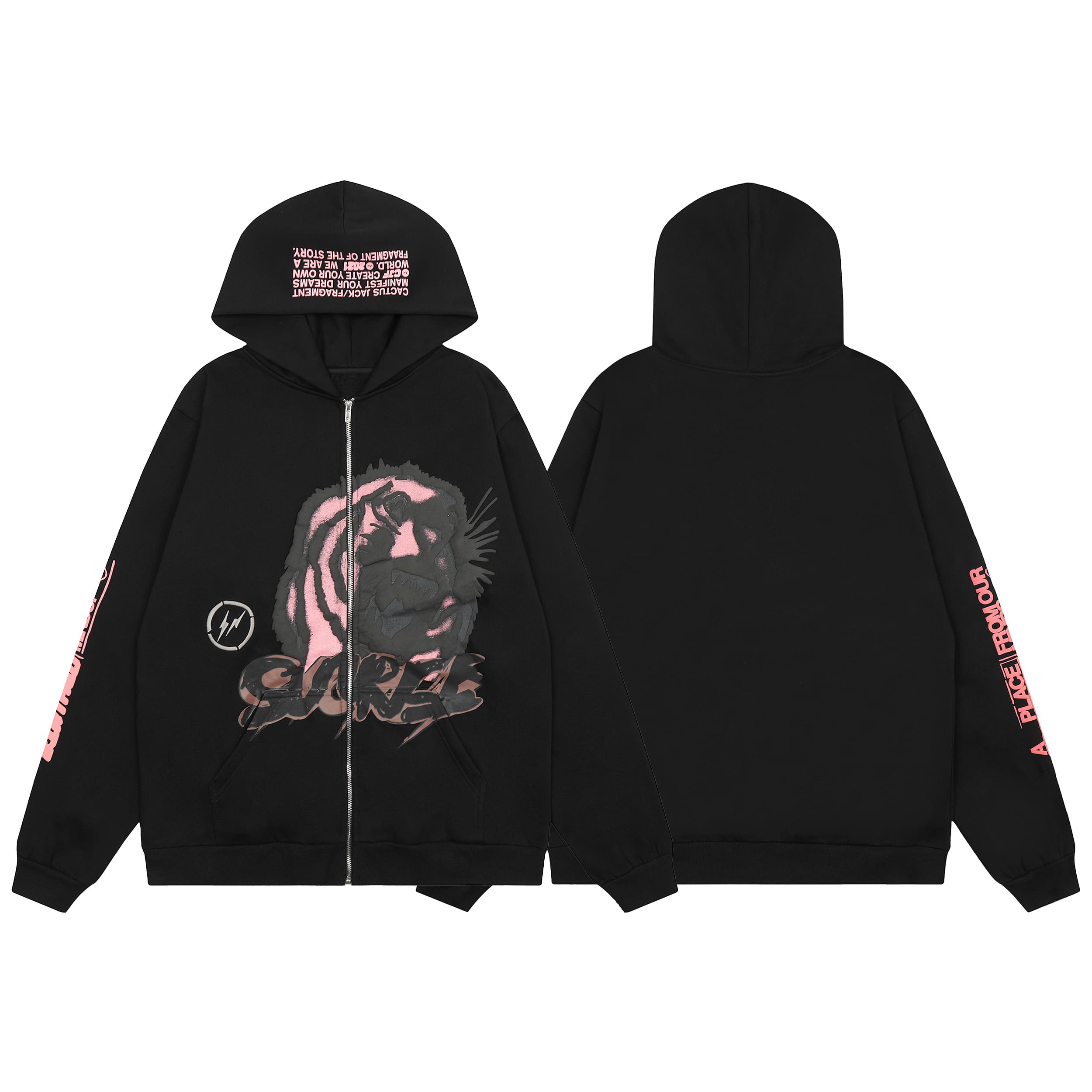 Revenge Embroidery Letter Logo Hoodie