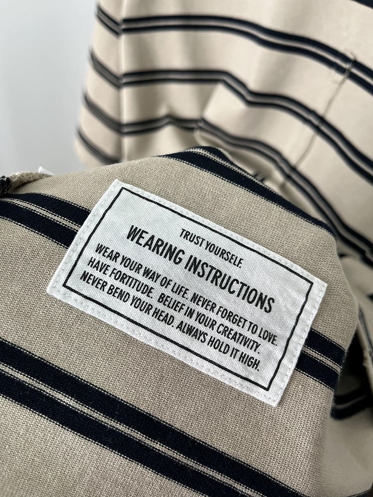 h0h4 mmy Ma*s*n mihara letter stripe tee