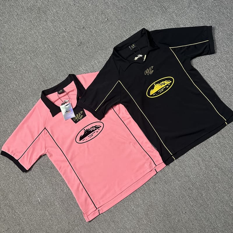 Corteiz Maychao Devil Island Flocked Soccer Tee