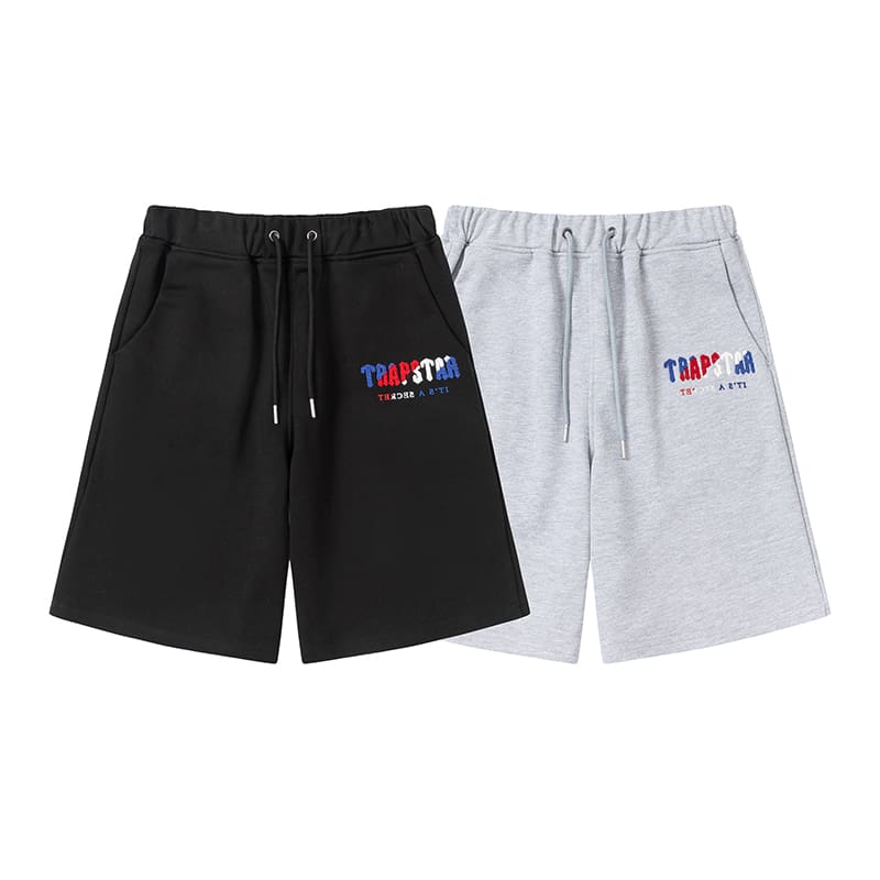 Trapstar Blue Red Towel Embroidery Tee & Shorts Set