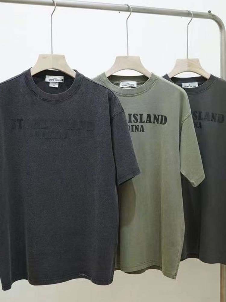 Stone Island Washed Distressed Retro Tee