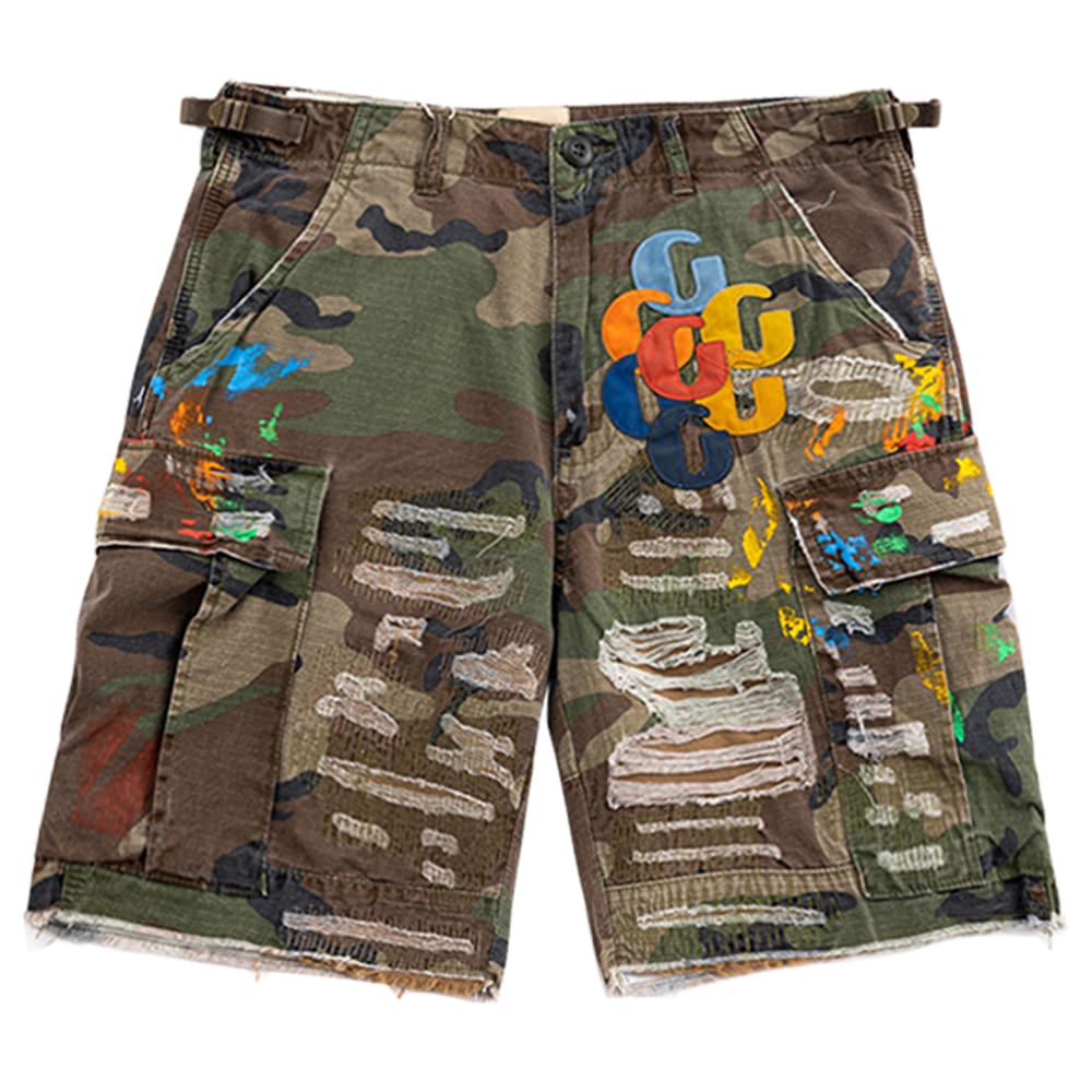 Gallery Dept Fog Distressed Camo Shorts