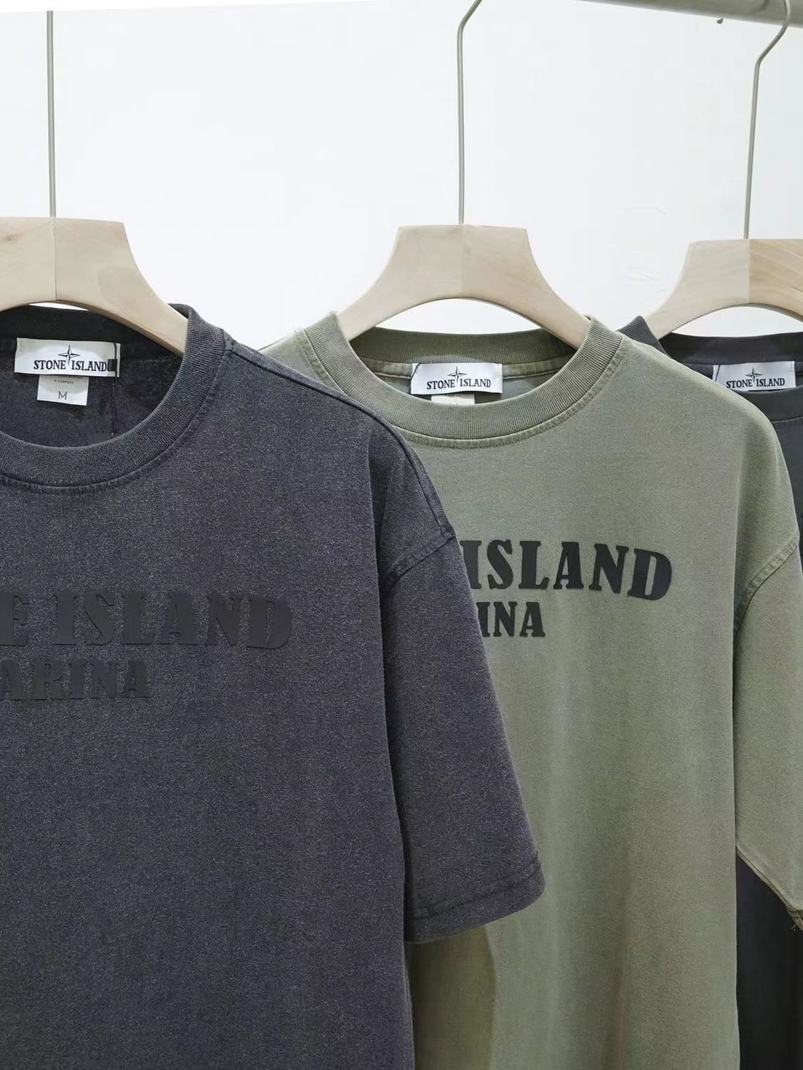 Stone Island Washed Distressed Retro Tee
