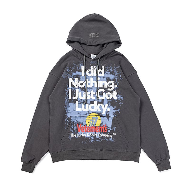 Vetements Express Letter Print Hoodie