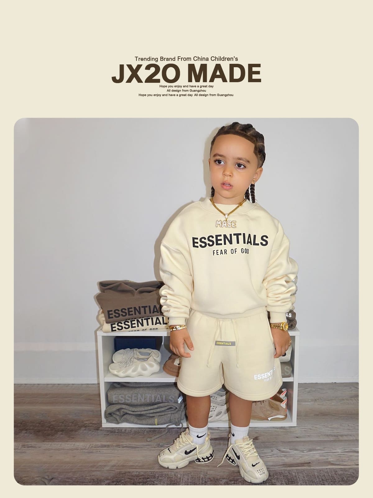 Essentials Kids’ Long Sleeve Pullover