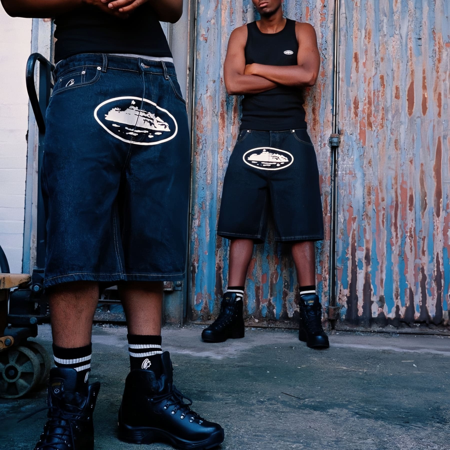 Corteiz Classic Printed American Straight Jeans West Coast Street Style