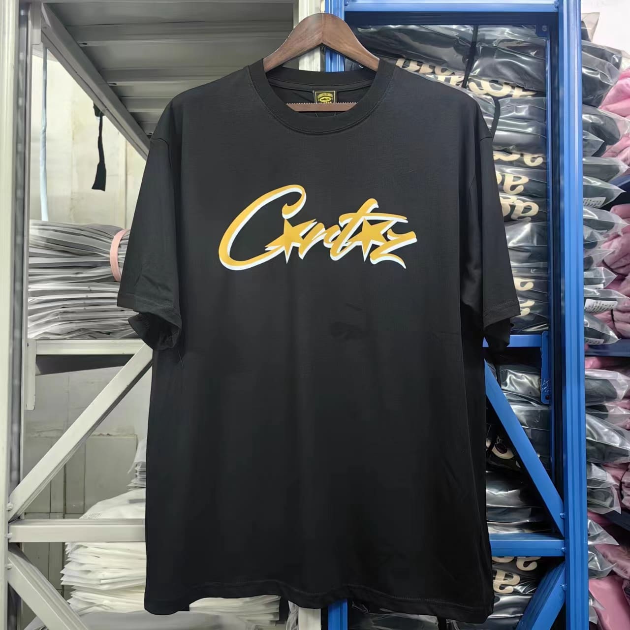 Corteiz Devil Island Printed Cotton Casual Round Neck T-Shirt for Men and Women