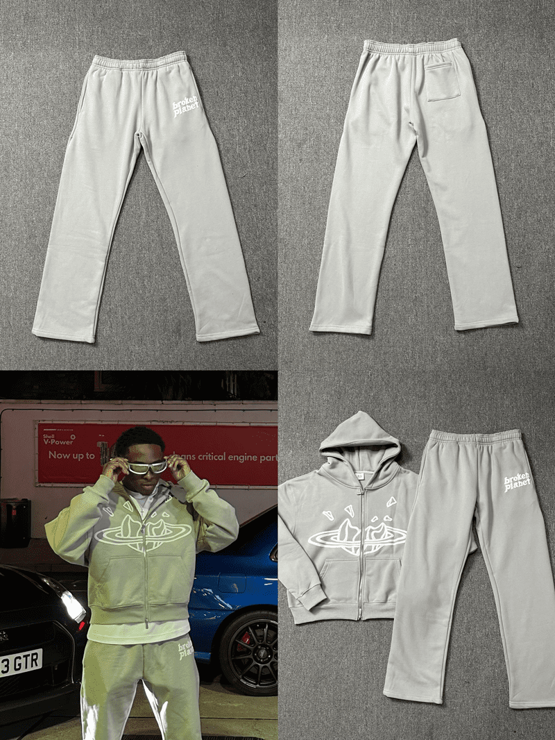 Broken Planet Puff Print Hooded Sweater Loose Fit for Men and Women