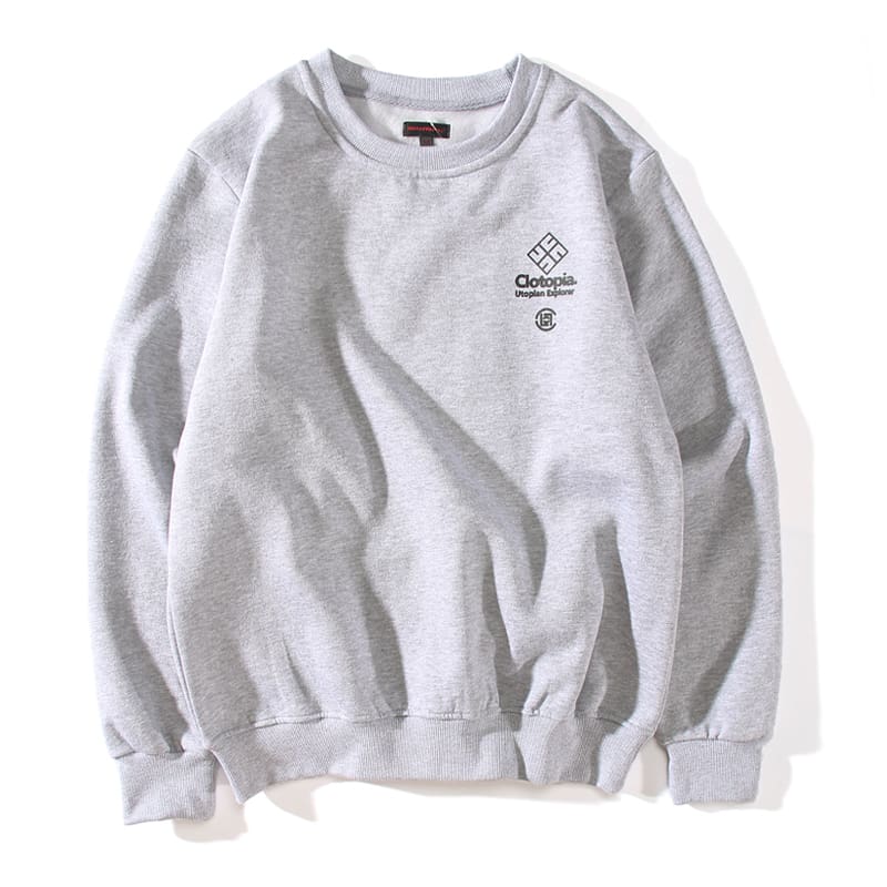 Clot Blue And White Porcelain Fleece Sweater