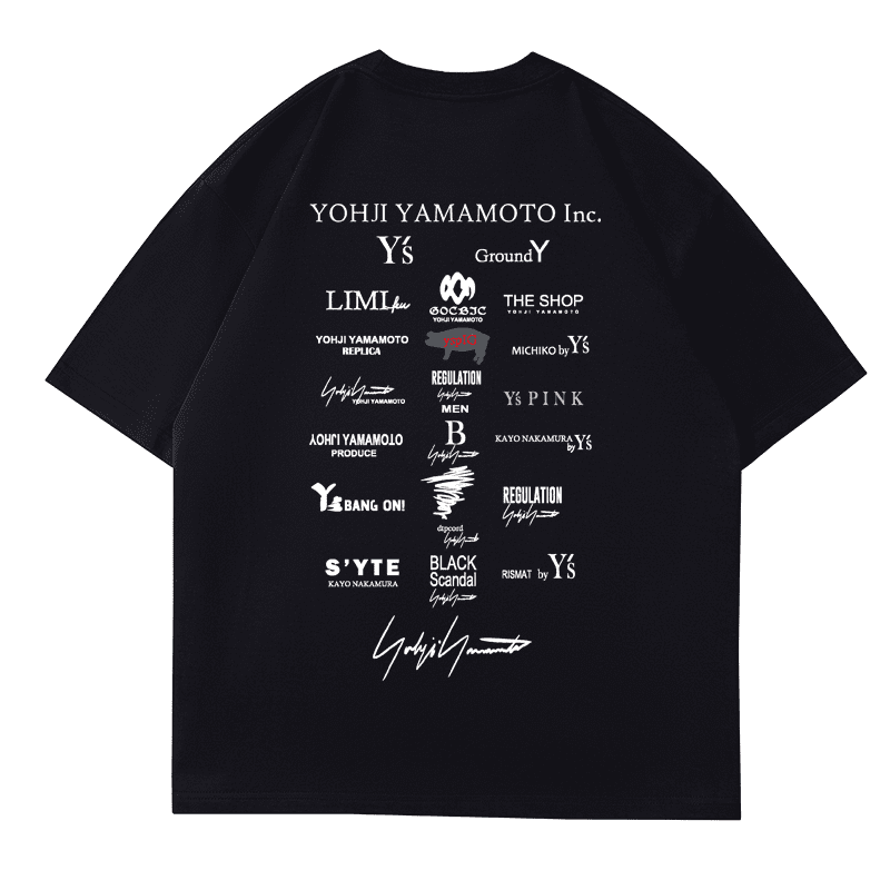 Yohji Yamamoto X Bafang Full Printed Logo Tee