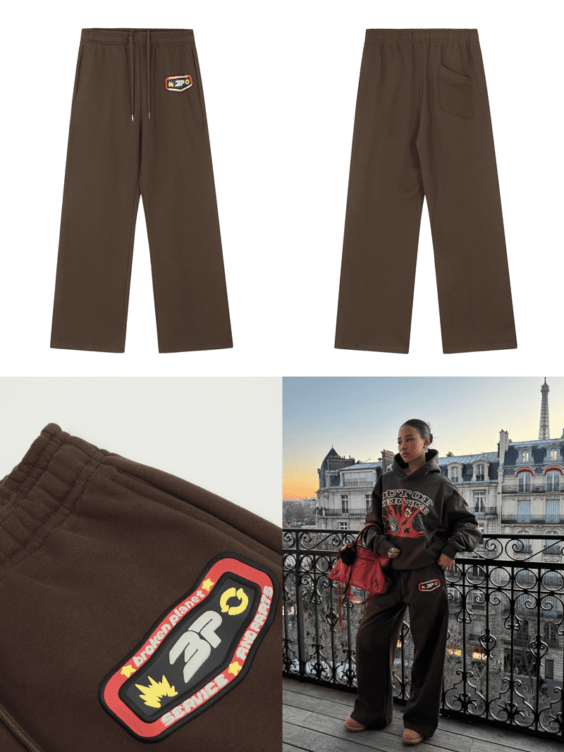 Broken Planet Puff Print Hooded Sweater Loose Fit for Men and Women