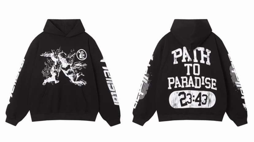 H*lst*r letter print high street hoodie