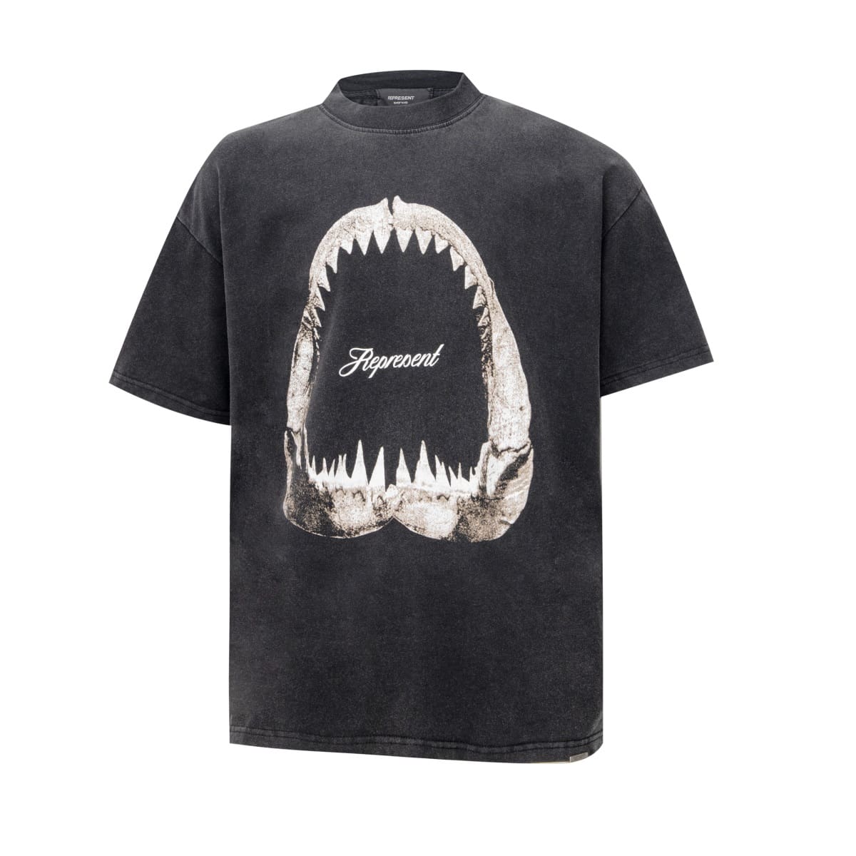 Represent Great White Shark Print High Street Loose T-Shirt for Men and Women