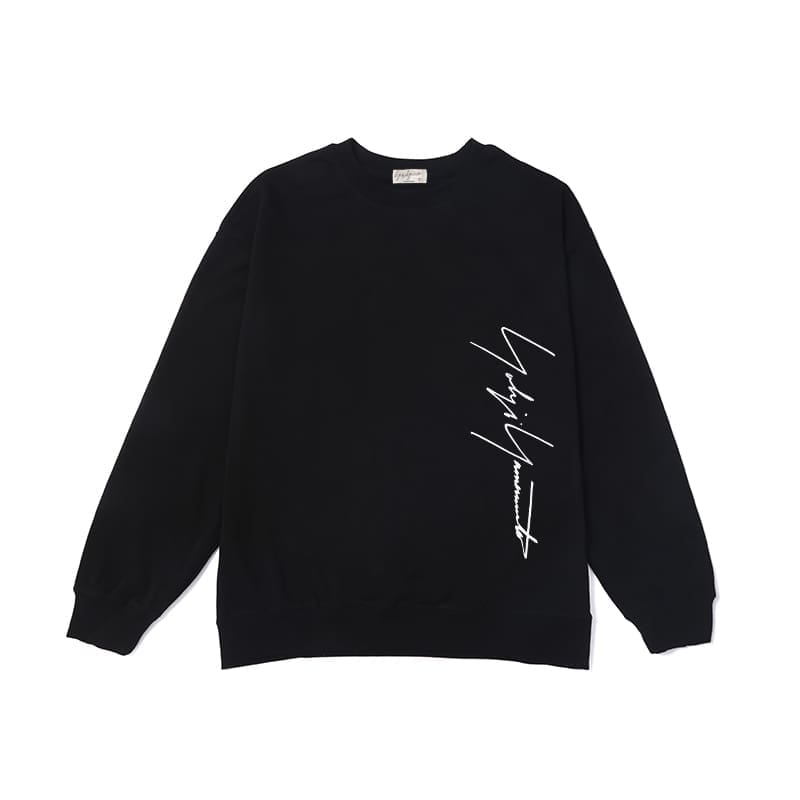 Yohji Yamamoto Vertical Signature Logo Hoodie