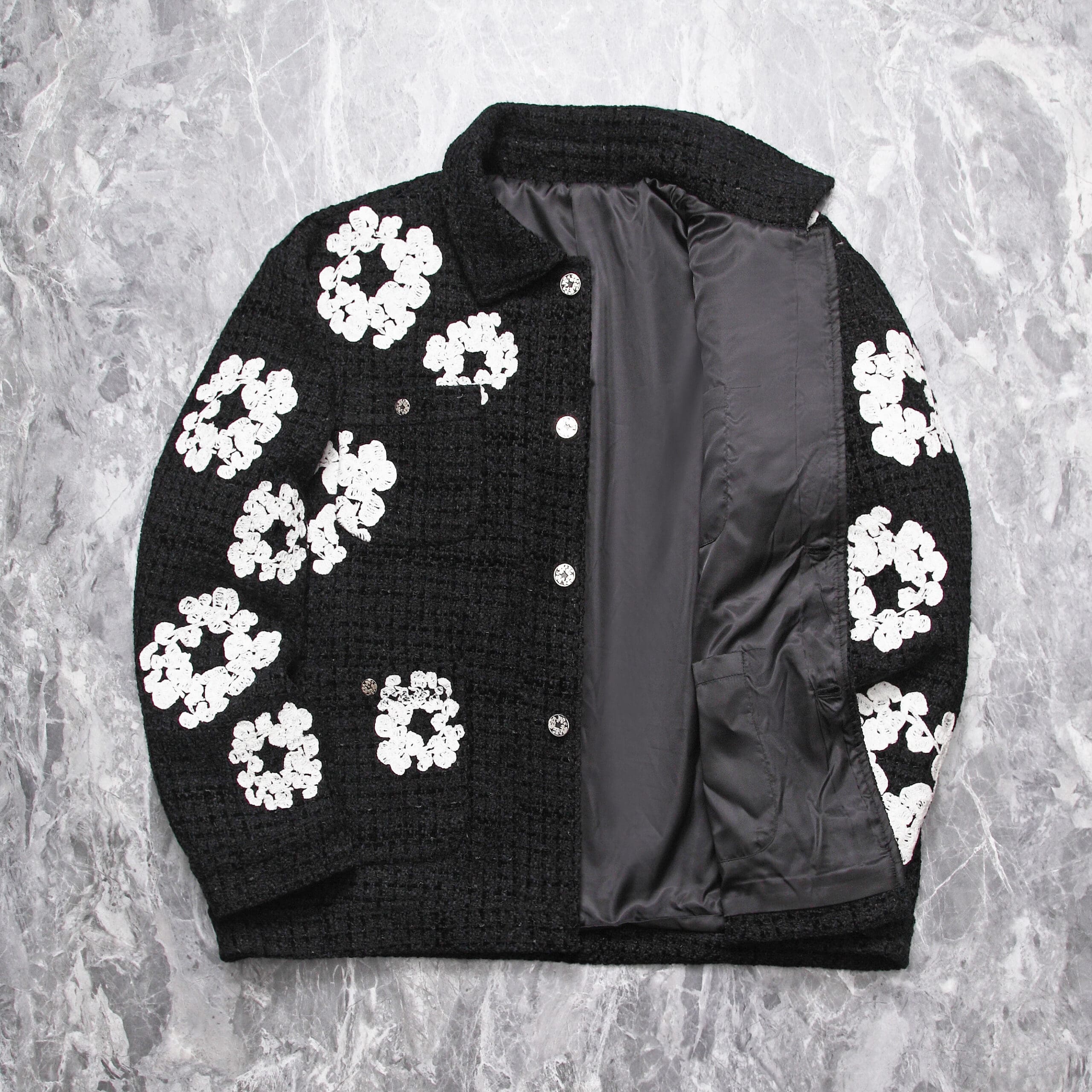 Denim Tears Embroidered Kapok Cardigan