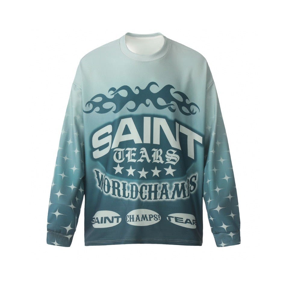 Saint Michael Vintage Loose Long Sleeve Drop Shoulder T-Shirt for Men
