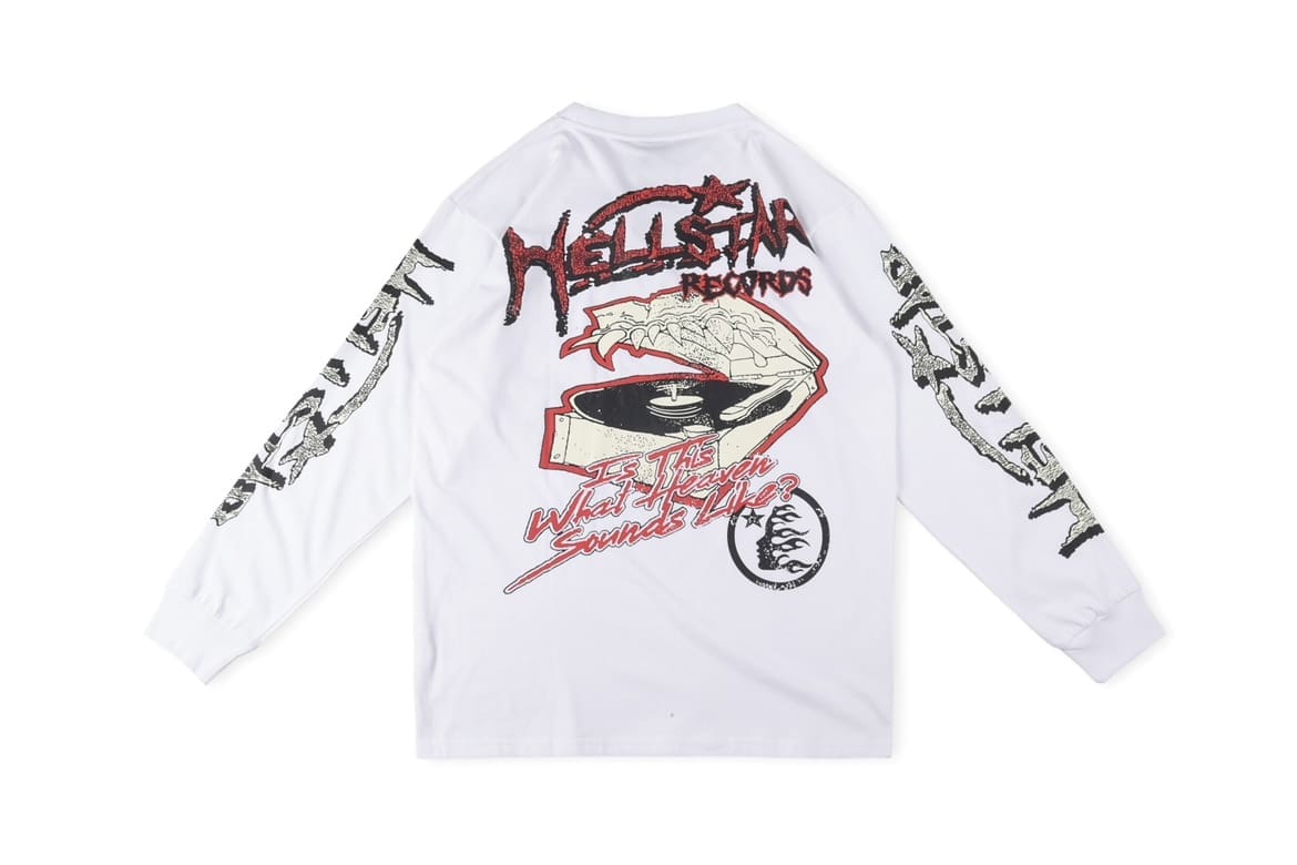 H*lst*r records crewneck hoodie evil spirit music box print long sleeve t-shirt