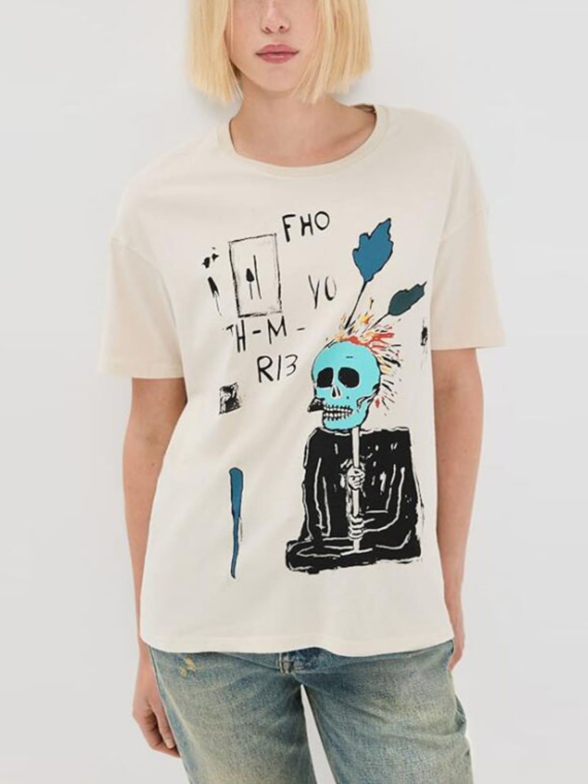 Early Autumn Punk Cartoon Skull Tee