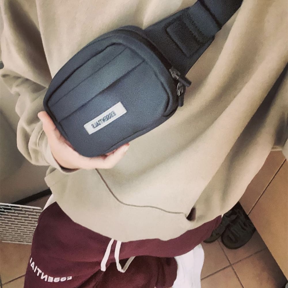 FOG Leather Belt Bag Mobile Phone Chest Bag for Men and Women