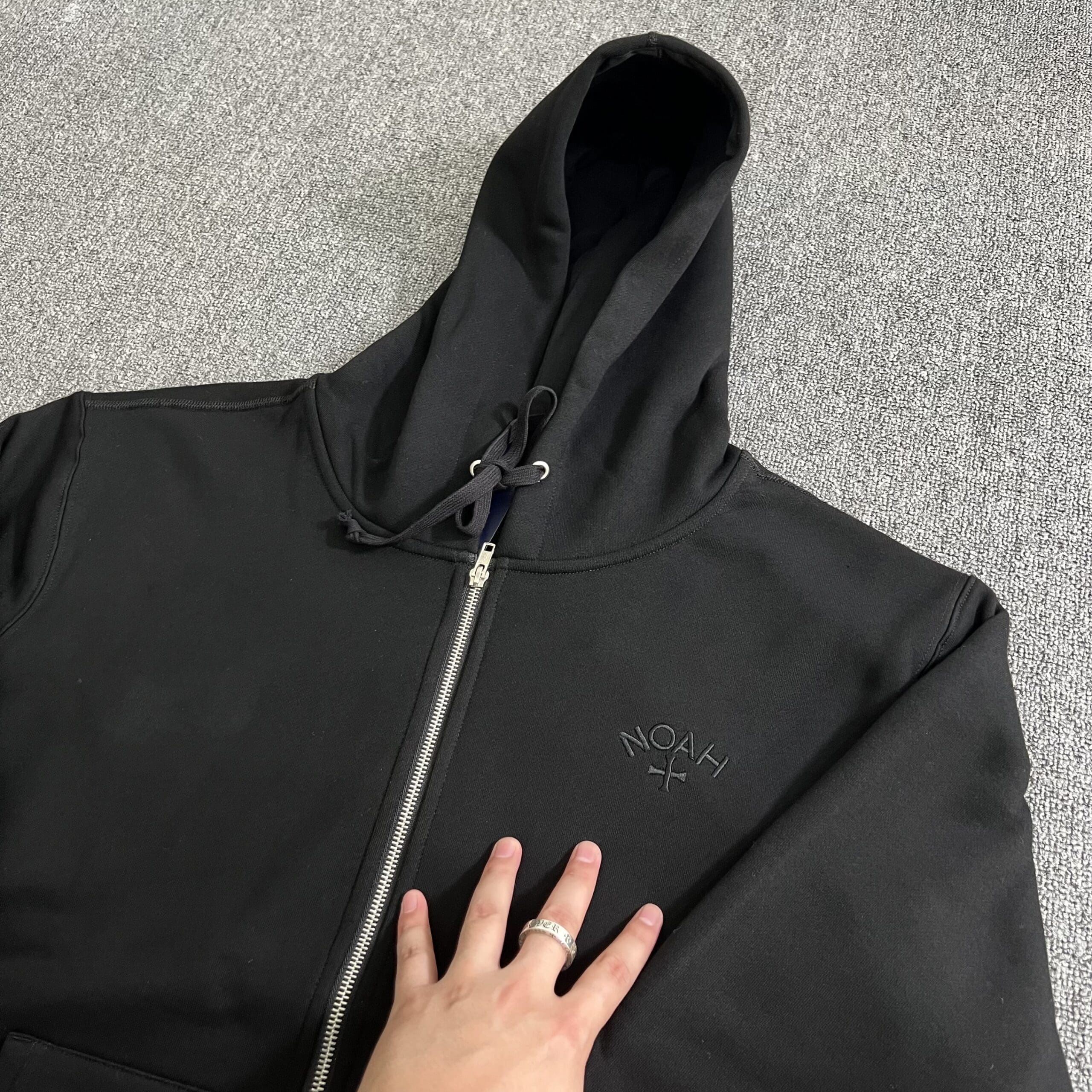 Noah Black Soul Embroidery Hoodie